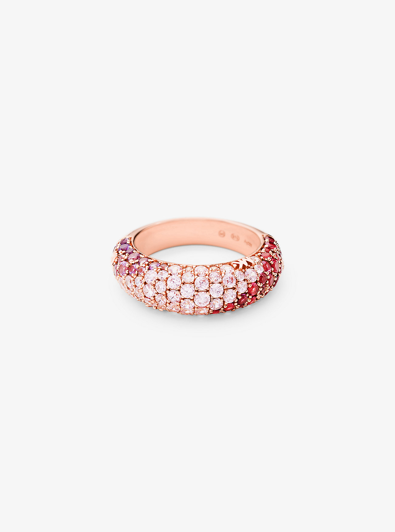 Ring i sterlingsølv med ombré-pavé belagt med edelmetall - roségull