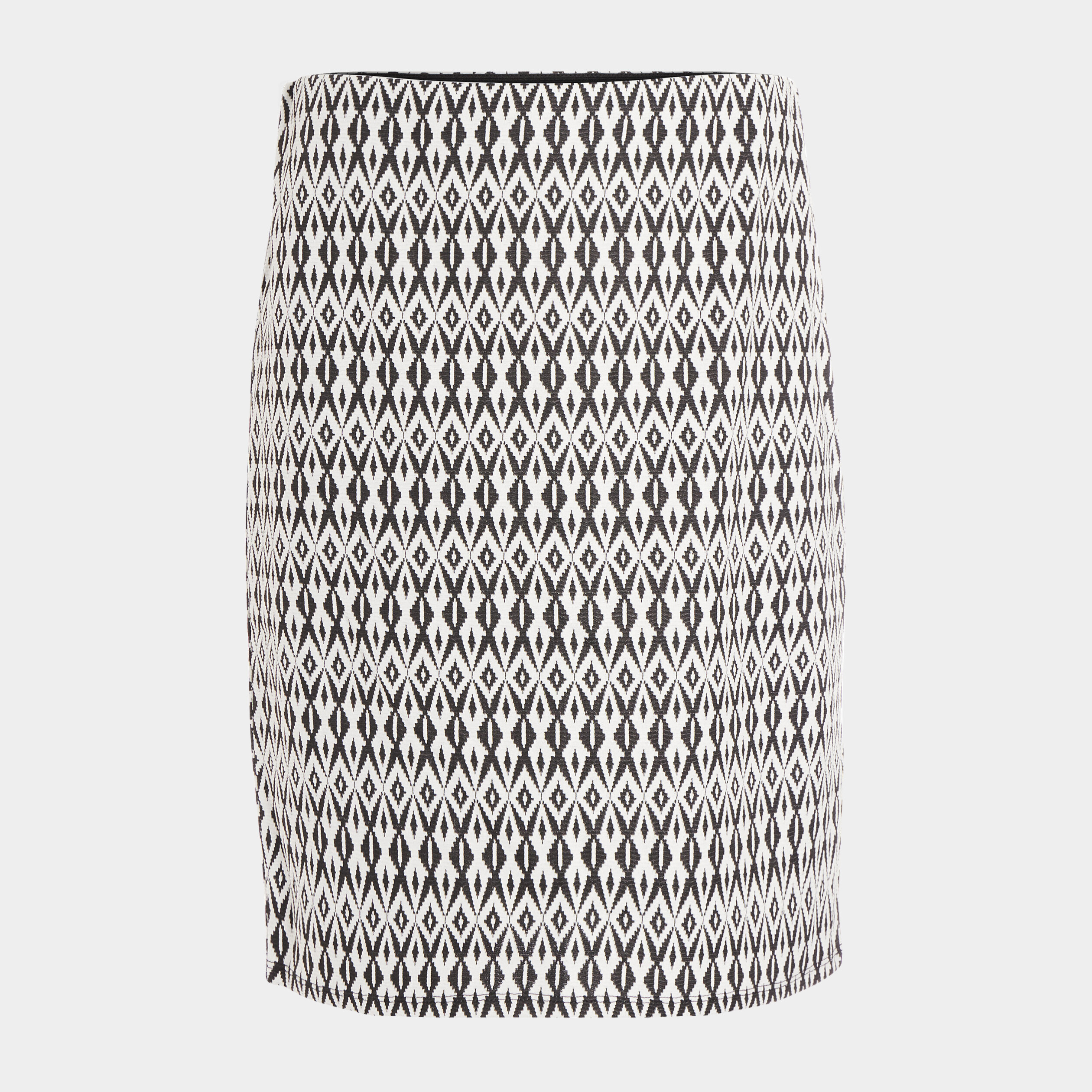 Jupe tube courte taille haute ecru femme | La Halle