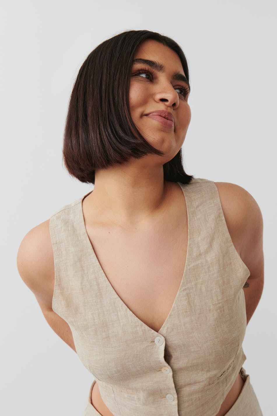 Linen vest