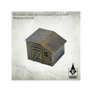 Poland 1939 Wooden Shed with Rabbit Cage and Pigeon House