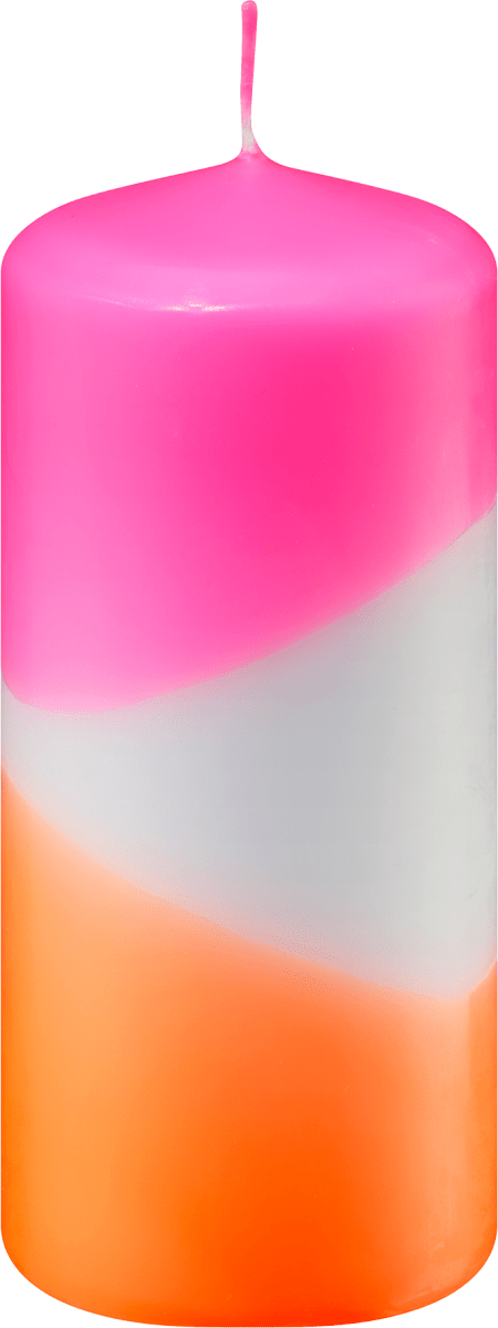 Stumpenkerze gedippt Neon, 1 St