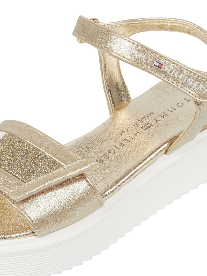 Sandalen in Metallic-Optik Modell 'Debora' in gold