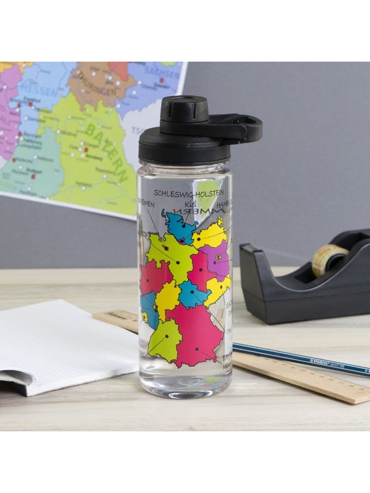 Geda Labels Trinkflasche Bundesländer in schwarz - 700ml günstig kaufen onesize