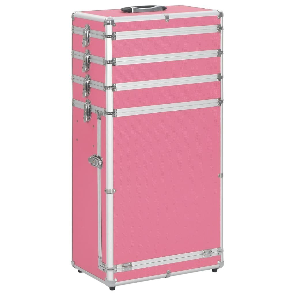 vidaXL Kosmetik-Koffer Kosmetikkoffer Aluminium Rosa