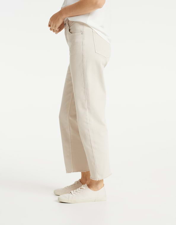 Wide Cropped Jeans Momito colored