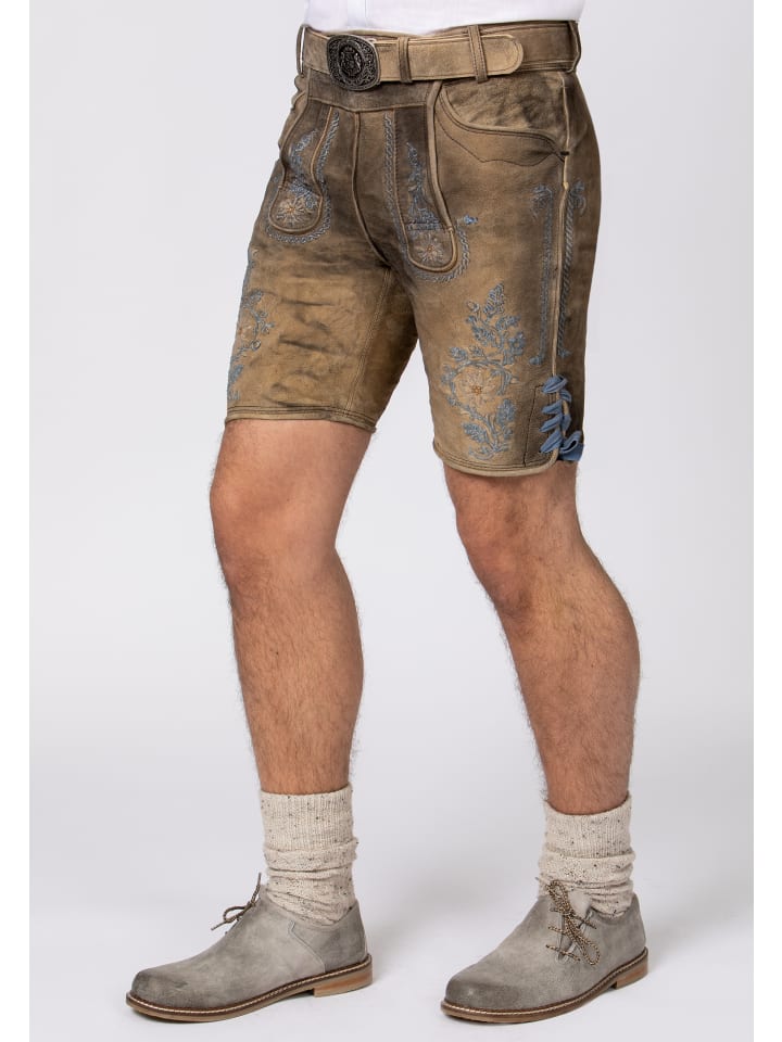 Stockerpoint Stockerpoint Trachtenlederhose Franz in uroid-blau günstig kaufen