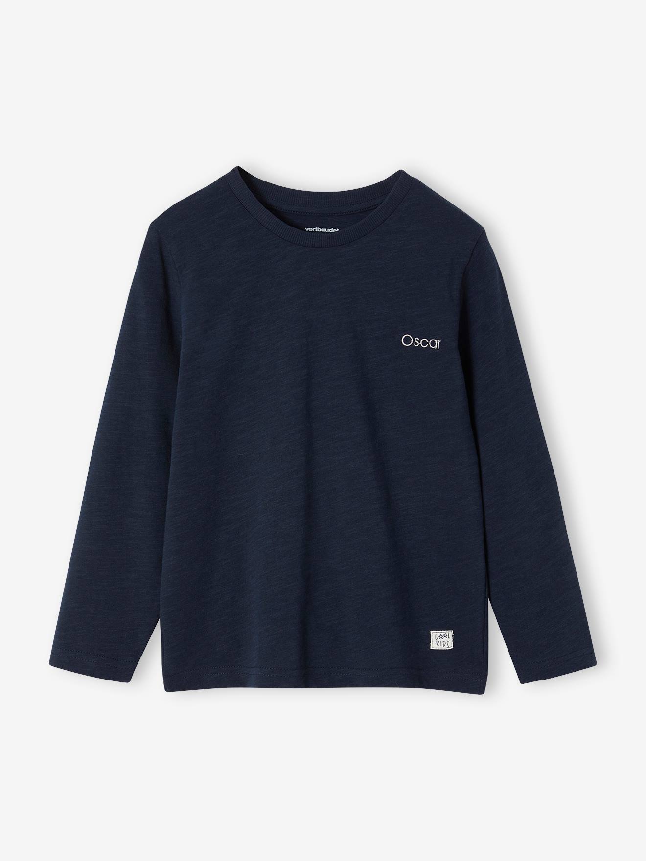 Vertbaudet Jungen Langarmshirt BASIC, personalisierbar Oeko-Tex - camelfarben
