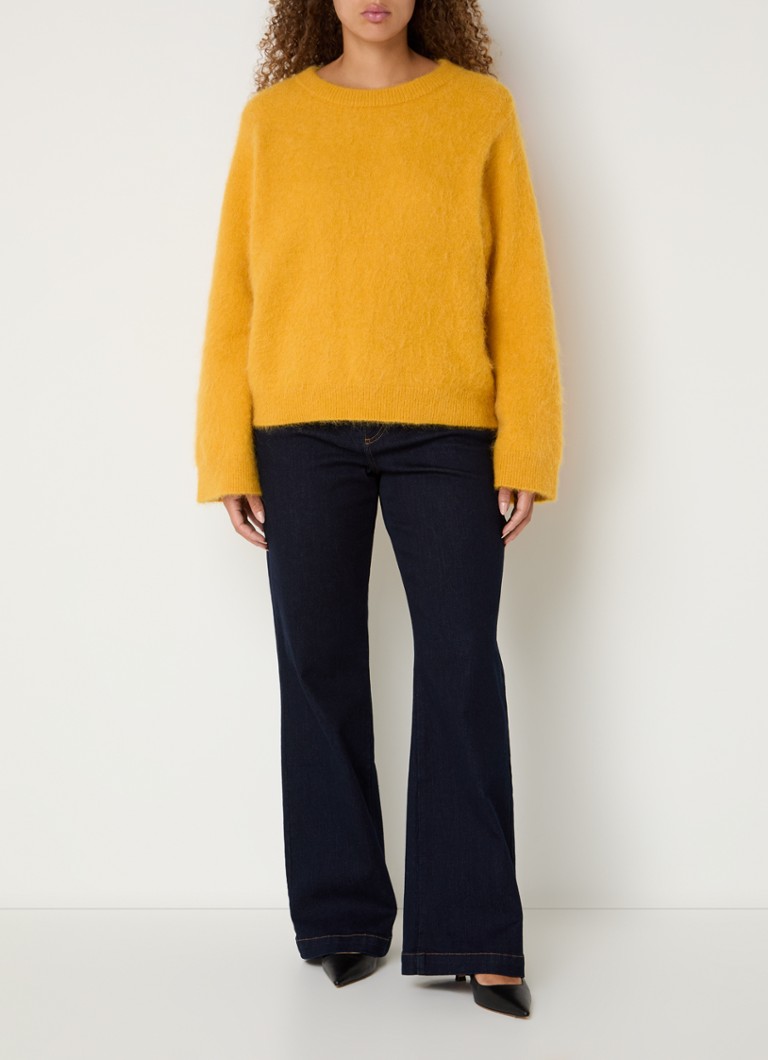 Claudia Sträter Coarse knit sweater in alpaca wool blend with round neck