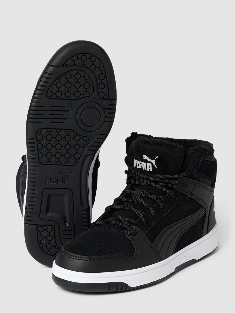 High Top Sneaker mit Logo-Details in schwarz