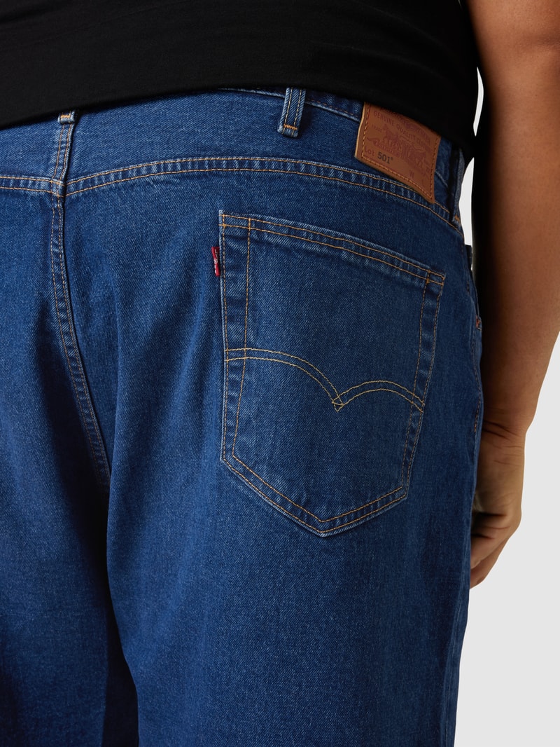 PLUS SIZE Jeansshorts mit Label-Patch Modell 'HEMMED' in jeans