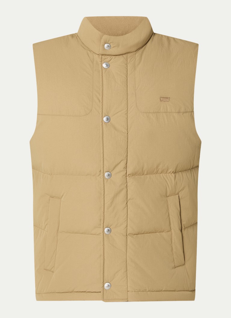 Colete acolchoado Levi's Rockridge com enchimento de plumas e bolsos com zíper.