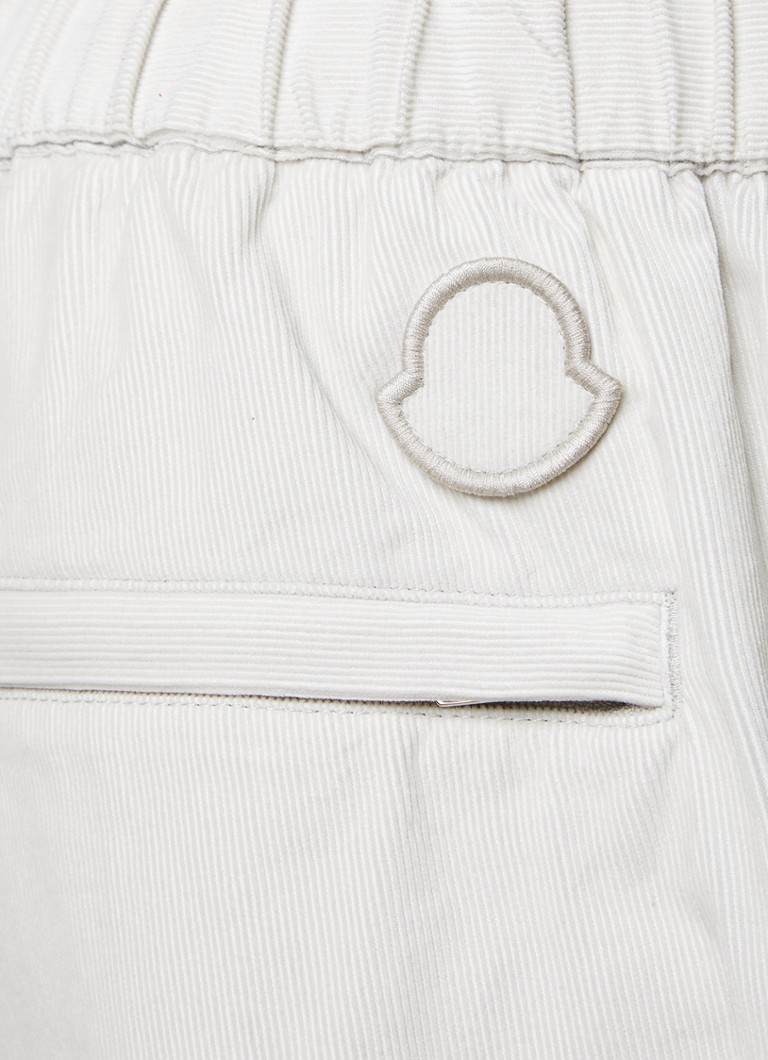 Pantaloni din catifea reiată Moncler pentru bebeluși cu picior larg
