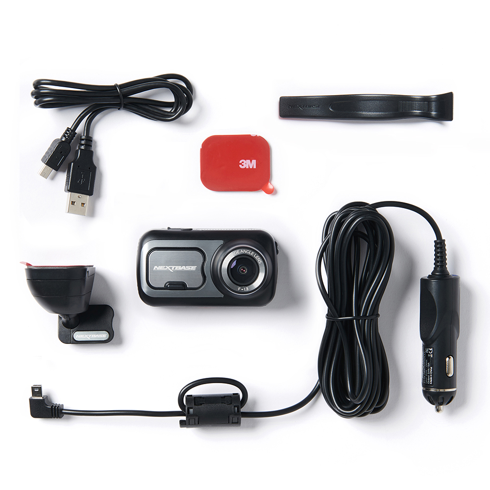 Nextbase Dashcam 422GW, mit QHD, 2,5" Touchscreen, 1440p mit 60 FPS, WLAN, SOS-Notruffunktion, 140° Weitwinkel, GPS, Bluetooth 4.2, G-Sensor, uvm. - ATU