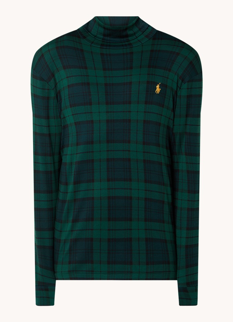 Pulover cu logo Ralph Lauren în carouri