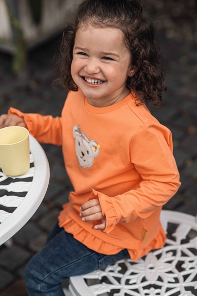 Sweatshirt, orange für Mädchen
