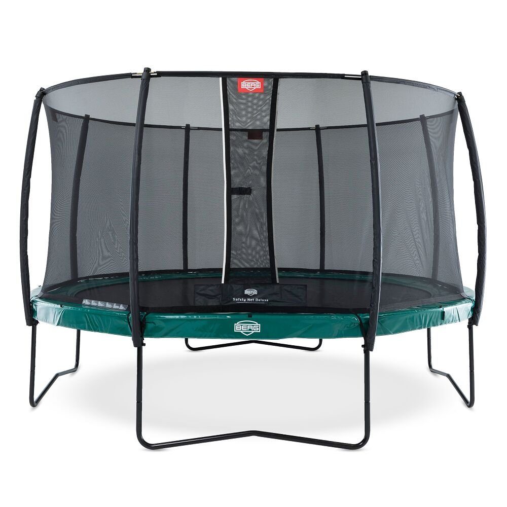Berg Gartentrampolin Trampolin Elite mit Sicherheitsnetz Deluxe, Größerer, komfortabler Sprungbereich