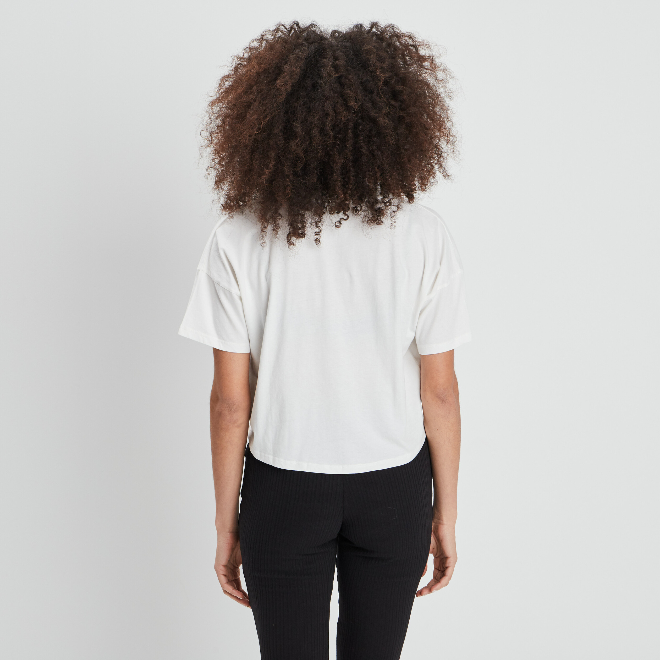 T-shirt court manches courtes Liberto ivoire femme | La Halle