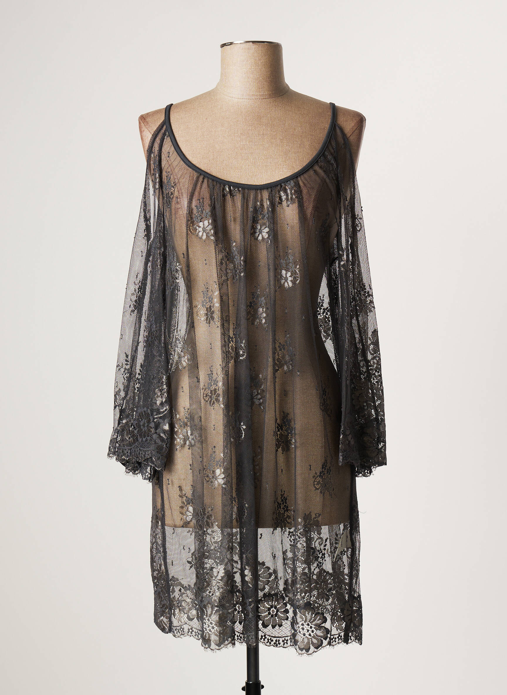 Lauren Vidal Tuniquemanchelongue Femme couleur gris
