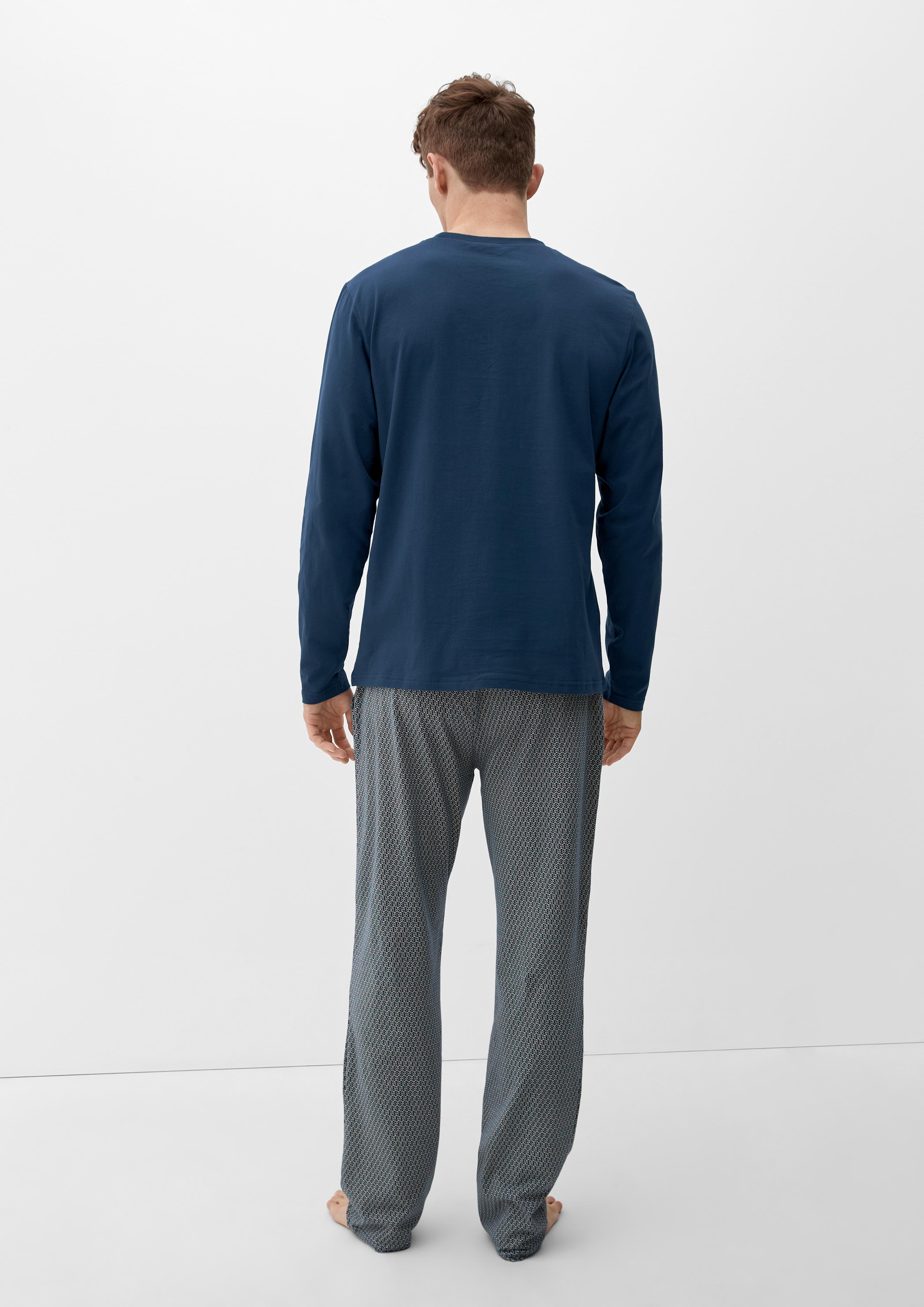 Pyjama-Shirt mit Schriftprint  6008389-5700