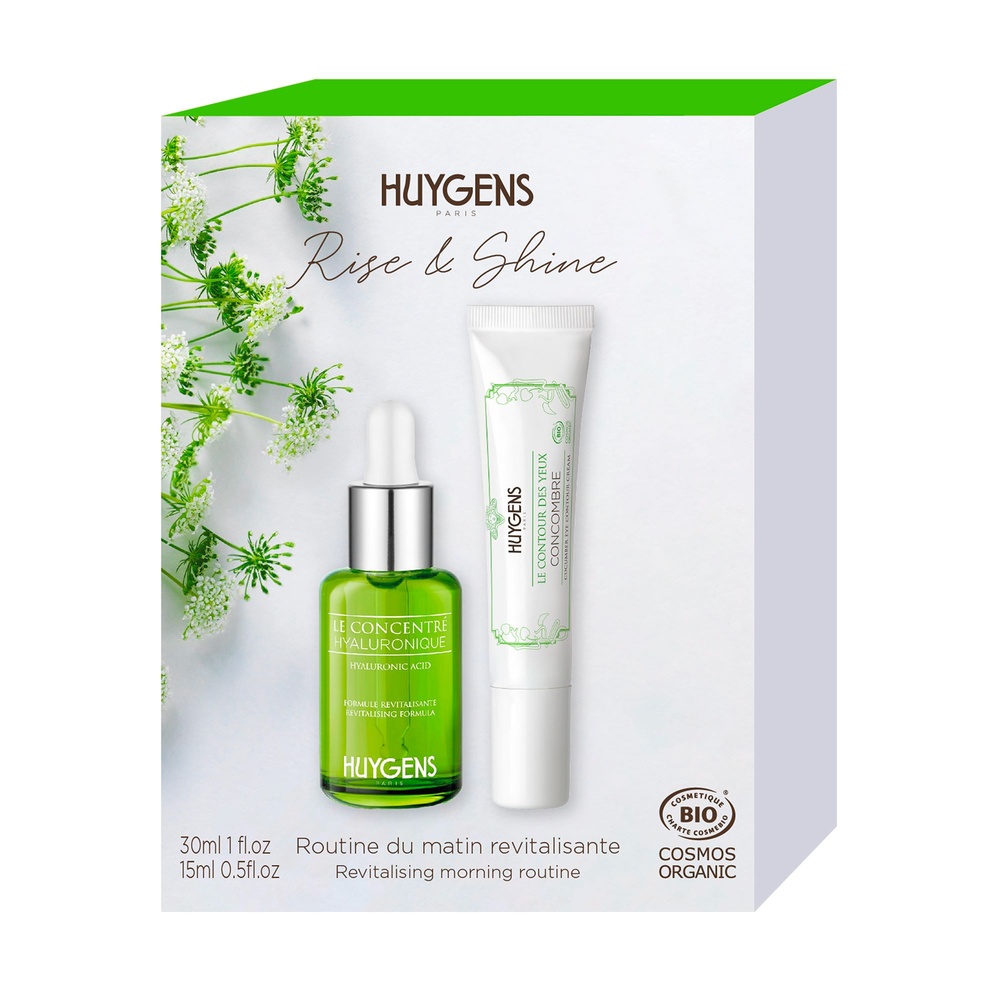 huygens LE DUO VISAGE MATIN CONCOMBRE - RISE&SHINE Soin Visage BIO. Eclaircissant, hydratant et purifiant