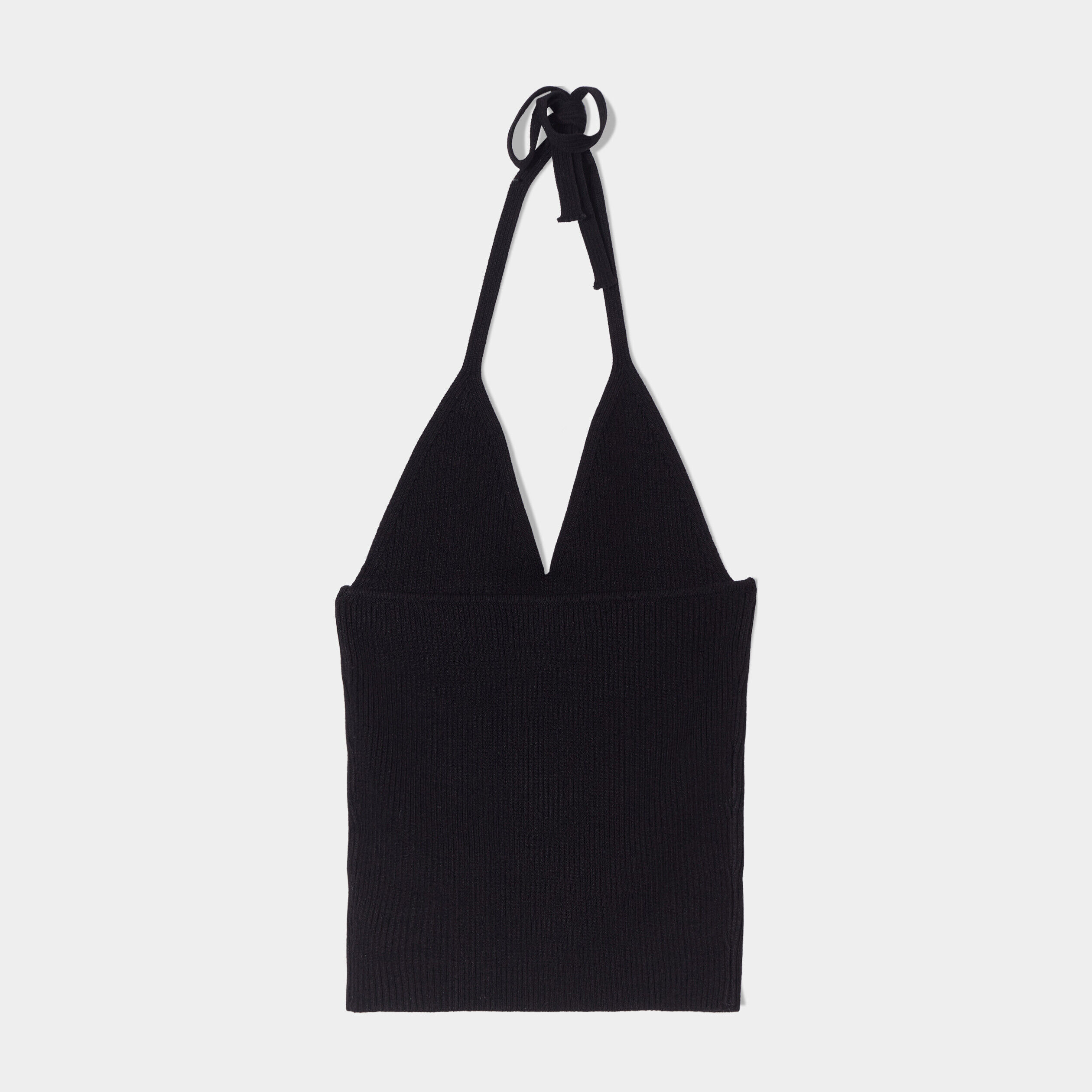 Débardeur bretelles à nouer noir femme | Cache Cache