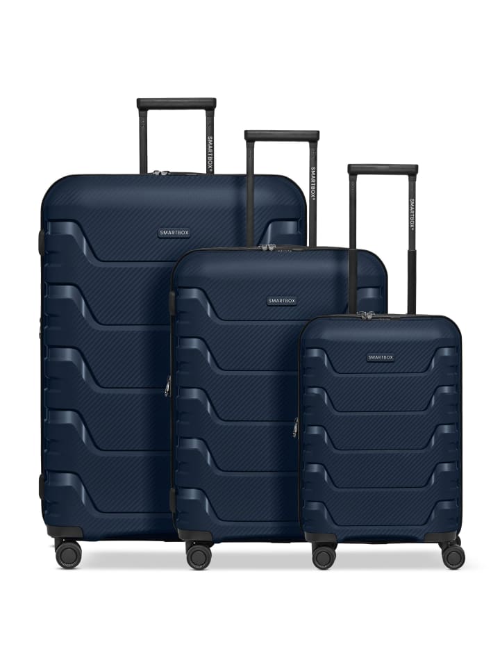 Smartbox Edition 01 4 Rollen Kofferset 3-teilig mit Dehnfalte in navy günstig kaufen onesize