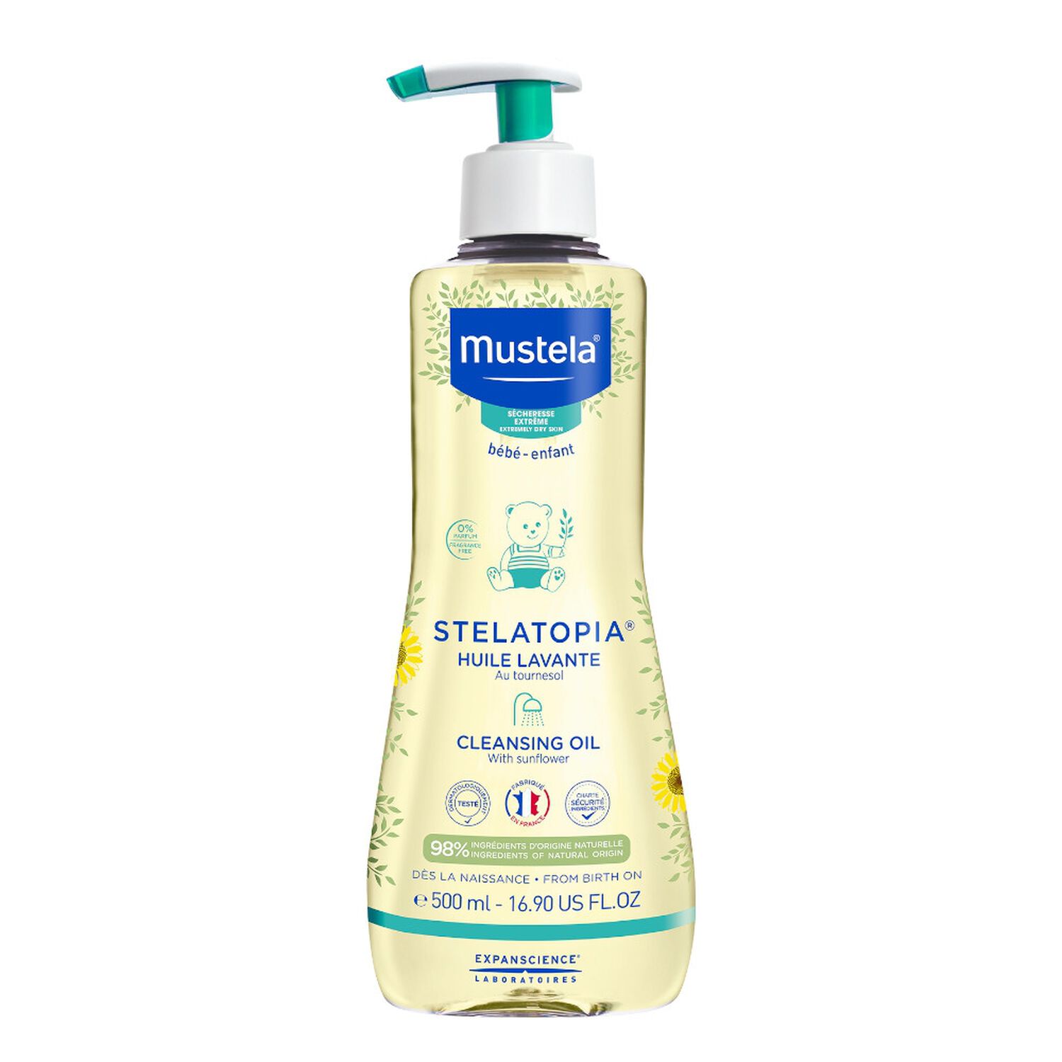 Mustela Stelatopia Huile Lavante Sécheresse Extrême 500ml