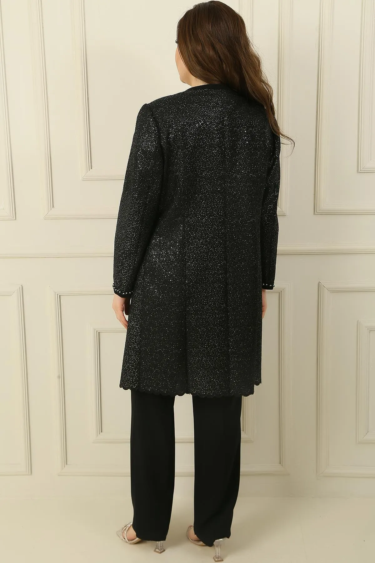 By Saygı  3-teiliges Set mit bestickter Tunika, Jacke, Bluse und Hose in Übergröße