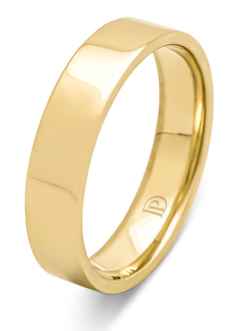 Diamond Point Yellow Gold Wedding Ring