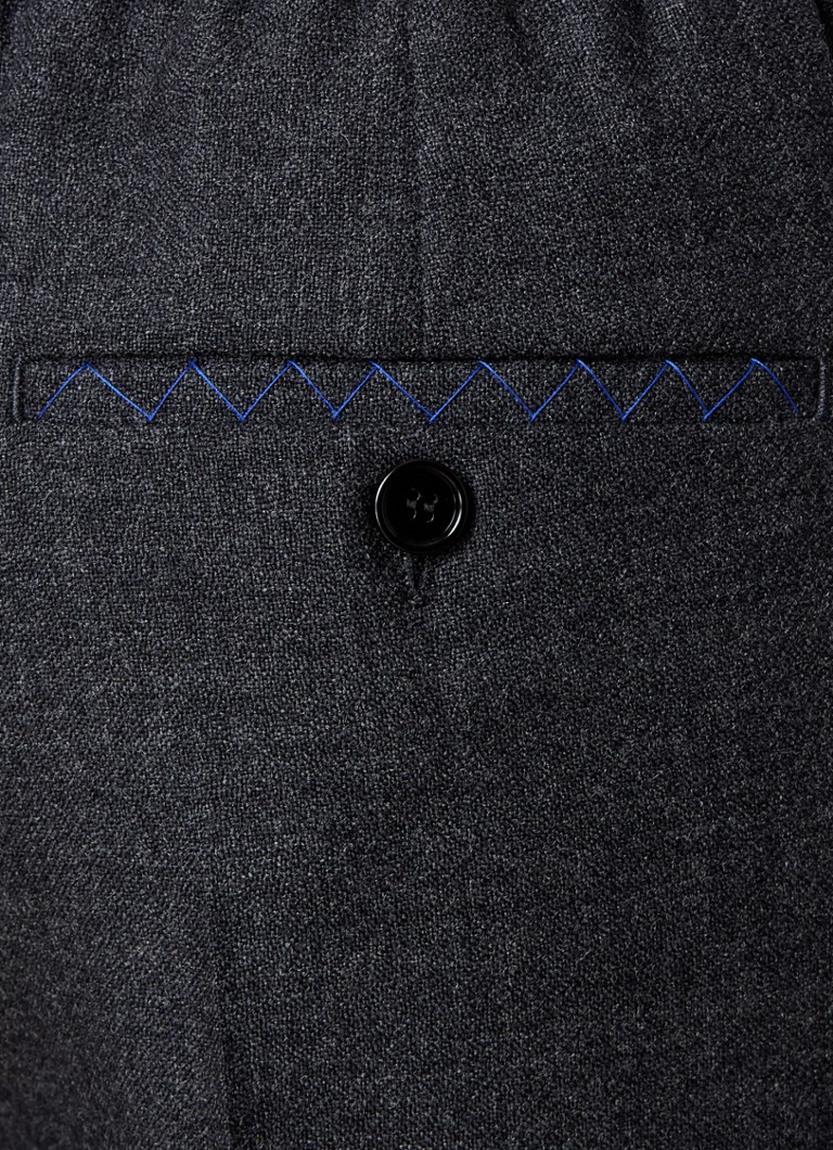 Burberry vunene hlače visokog struka ravnog kroja s bočnim džepovima
