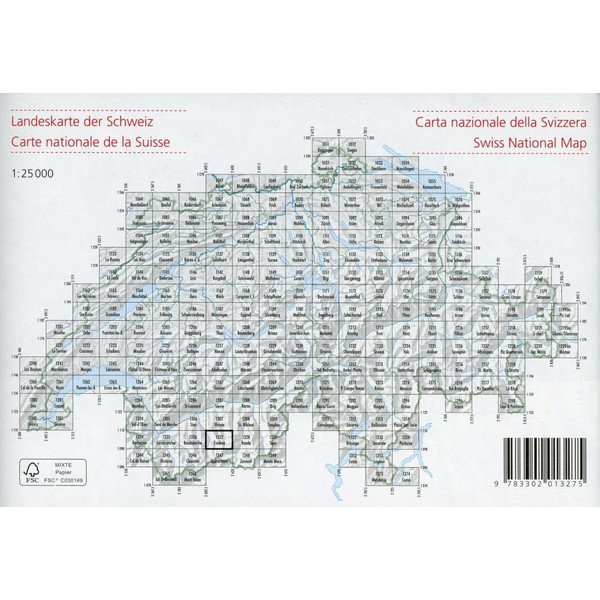 Swisstopo 1 : 25 000 Evolène - Wanderkarte