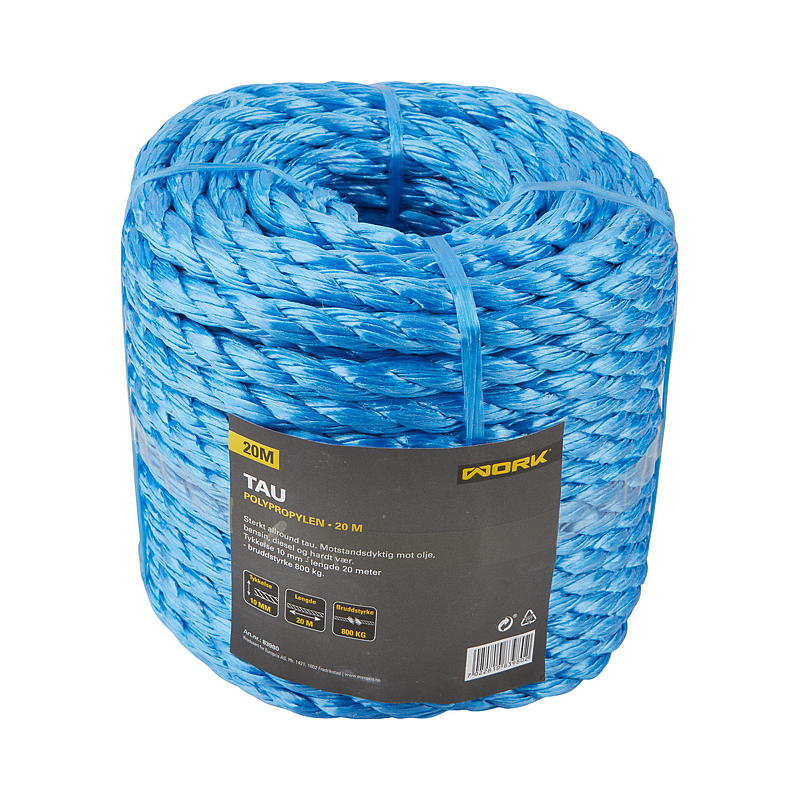 Work Tau 10 mm 20 m, pp blå