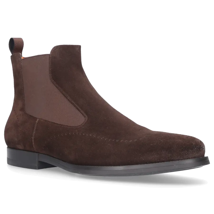 Santoni - Chelsea Boots 15083 Veloursleder - braun