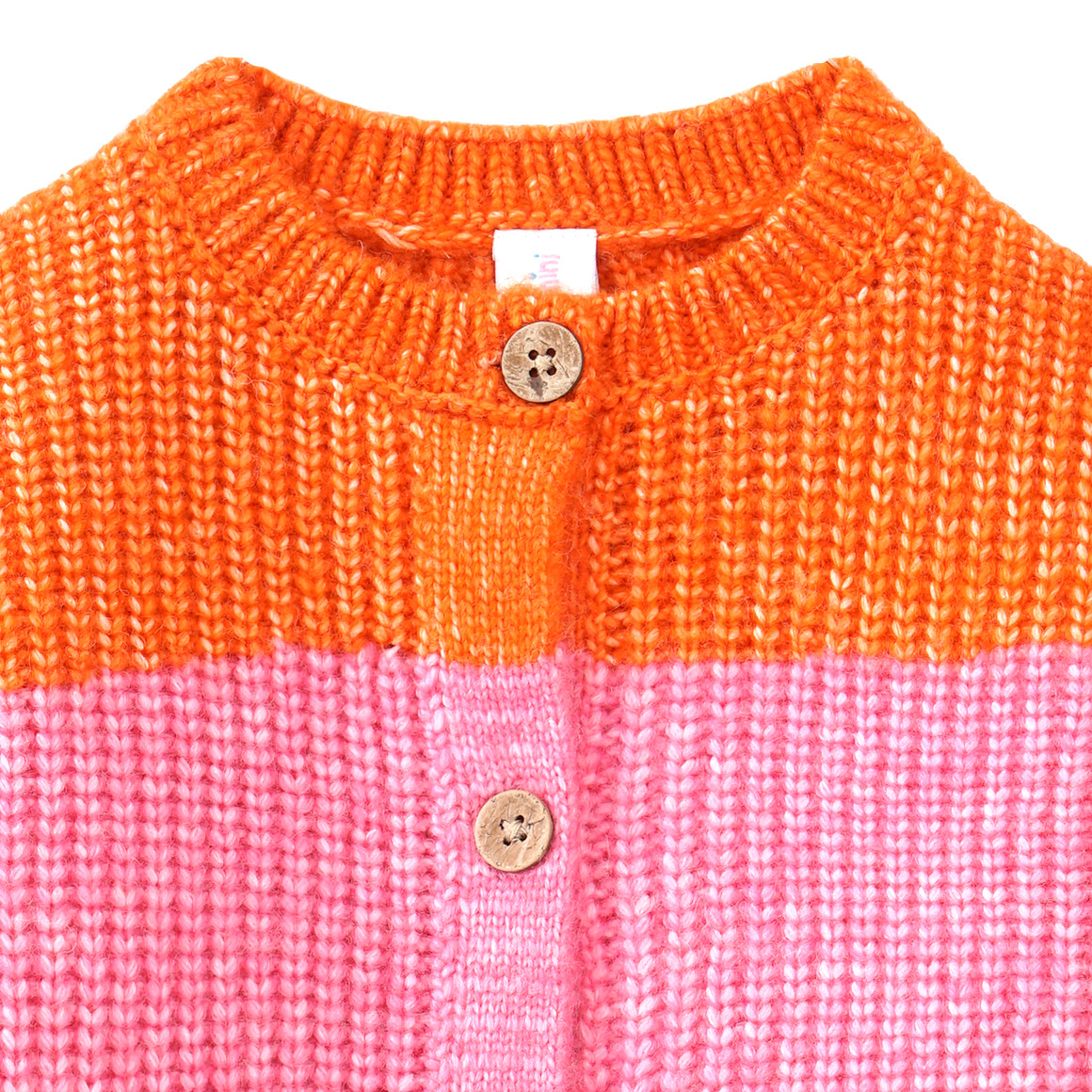 Baby Strickjacke mit Blockstreifen