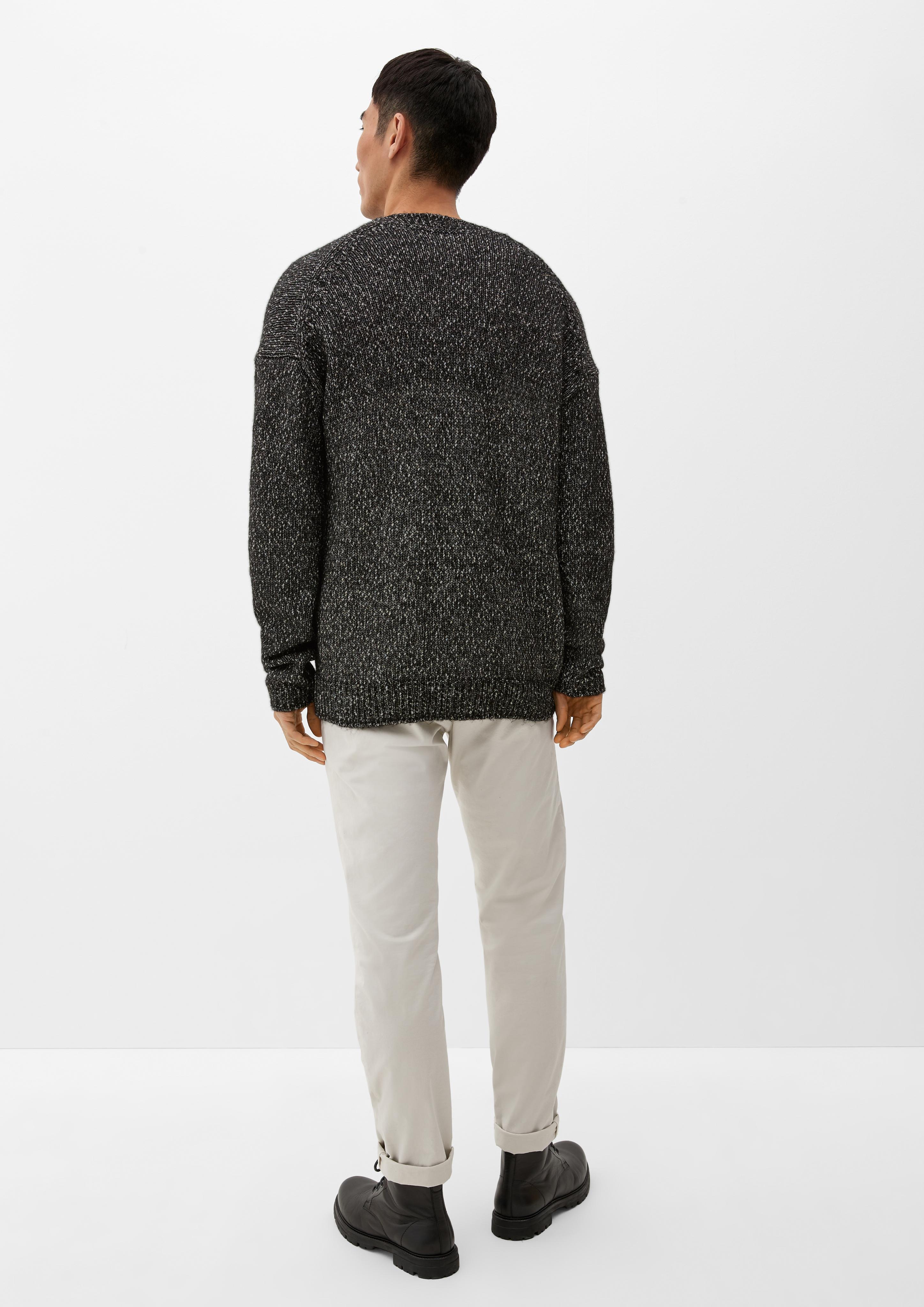 Strickjacke in melierter Optik  2124543-99X0