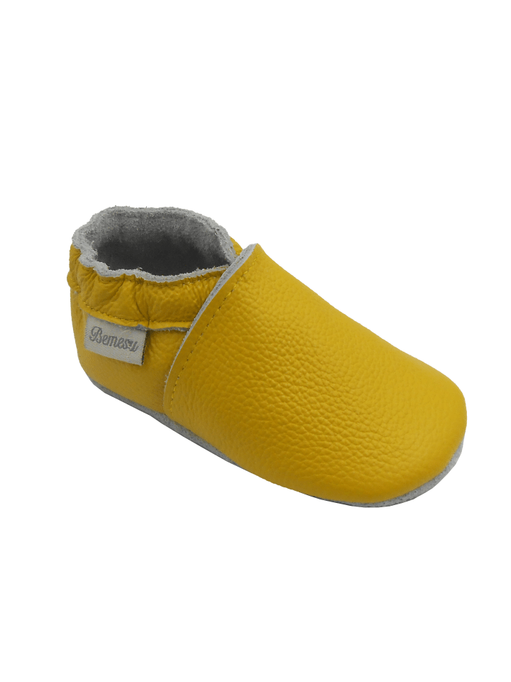 Yalion Leder-Krabbelschuhe in Gelb günstig kaufen