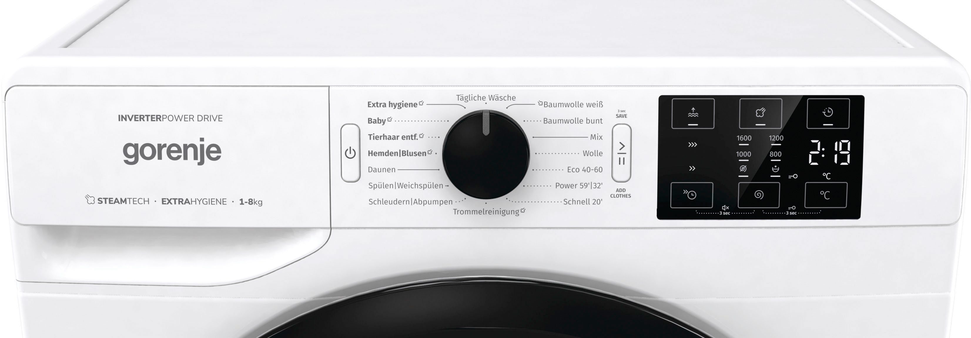 GORENJE Waschmaschine WNEI86APS, 8 kg, 1600 U/min
