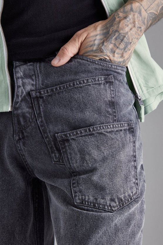 Tall lockere Jeans mit Acid-Waschung