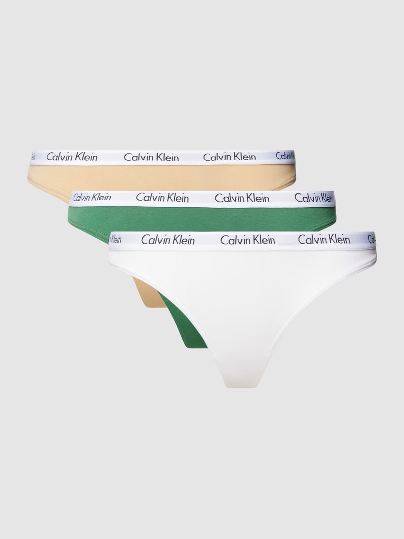String mit elastischem Logo-Bund im 3er-Pack Modell 'CAROUSEL' in grün