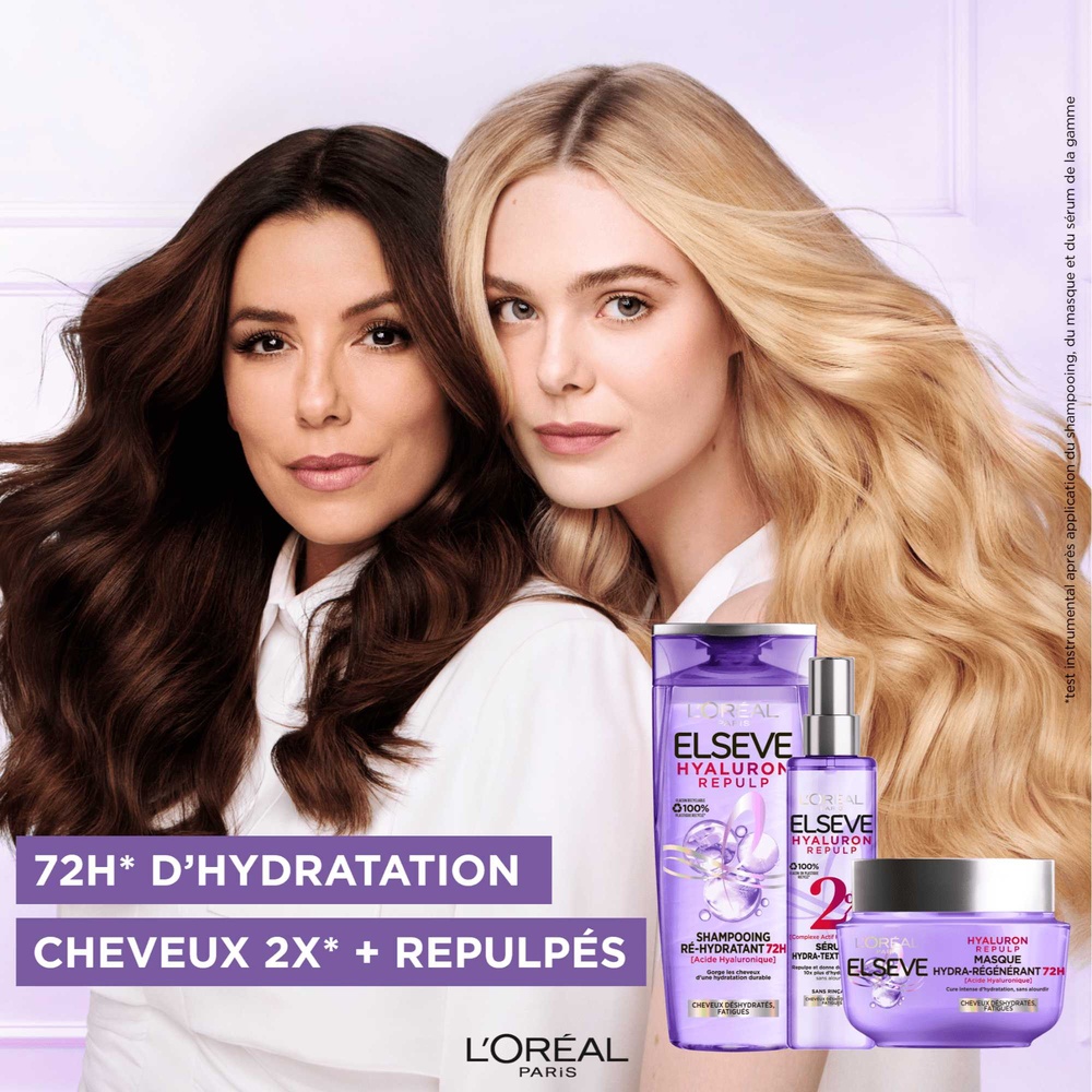 L'Oréal Paris Elsève Hyaluron Repulp Masque Hydra-Régénérant 310ml Masque Hydra-Régénérant pour Cheveux Déshydratés