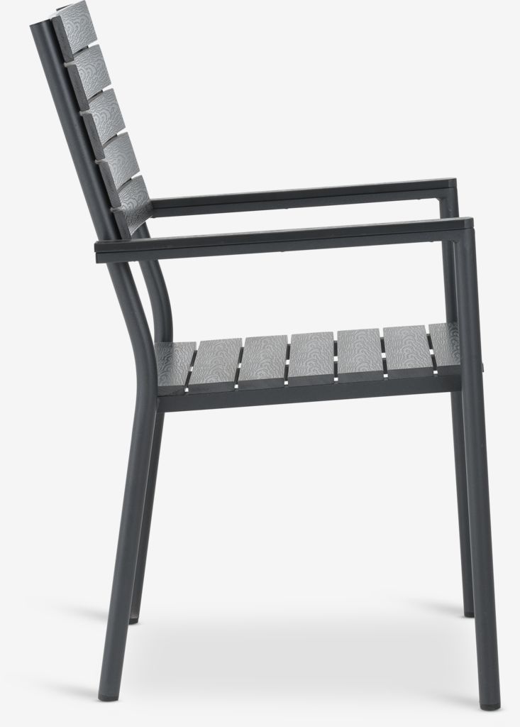 Chaise empilable PADHOLM noire