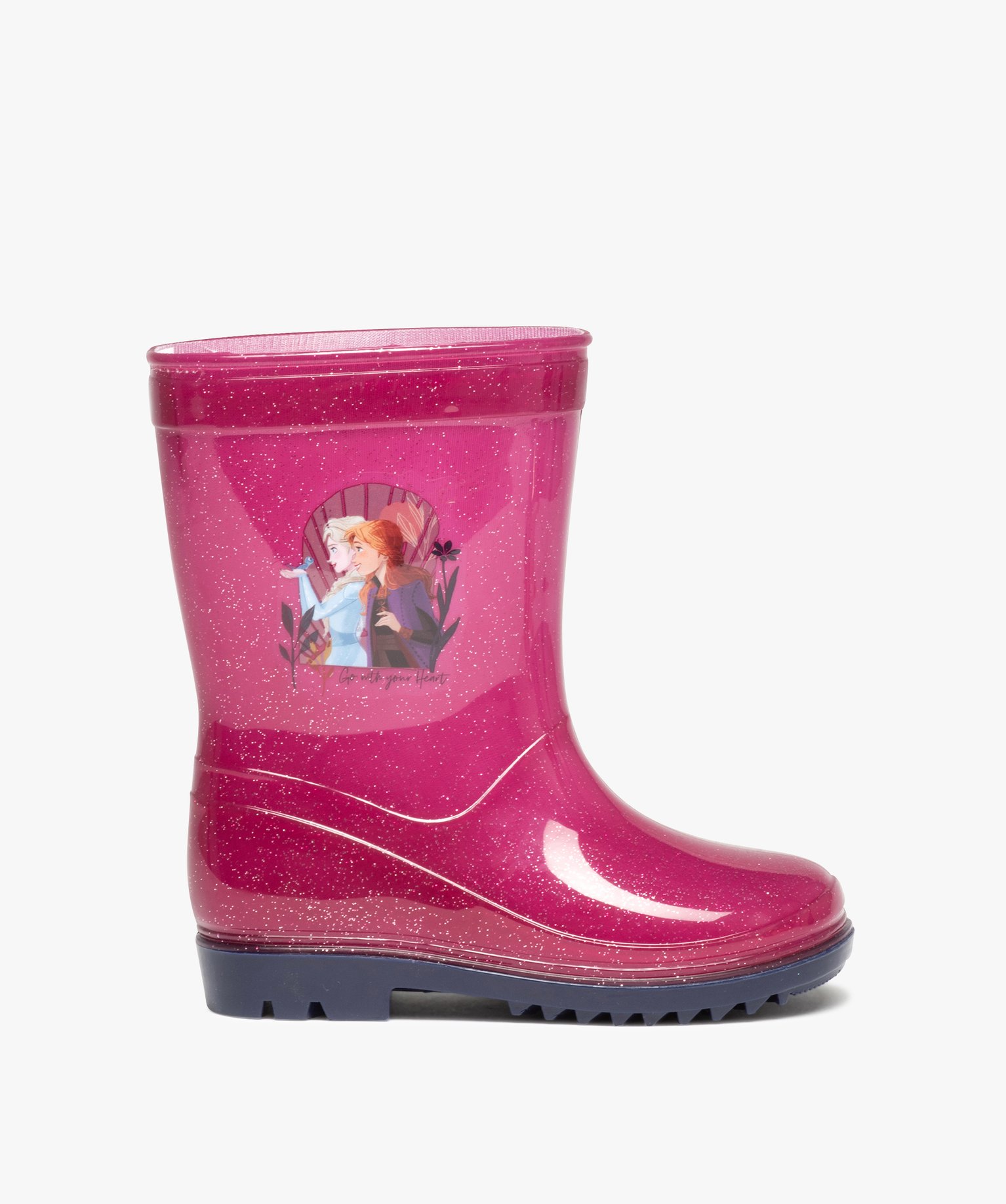 Bottes de pluie fille à paillettes - Reine des neiges violet | GEMO