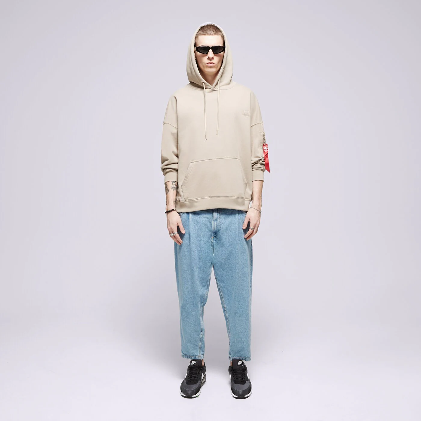 ALPHA INDUSTRIES HOODIE ALPHA ESSENTIALS RL HOODY Beige