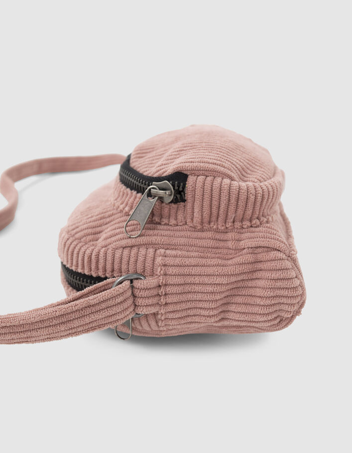 Sac à main rose velours côtelé fille
