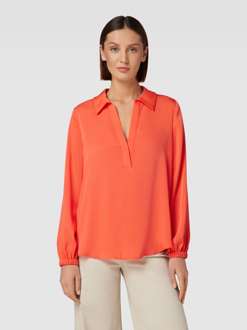 Bluse mit V-Ausschnitt in rot