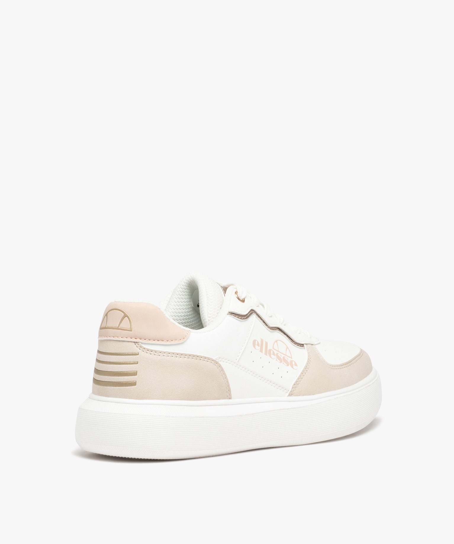 Baskets femme girly à semelle épaisse - Ellesse Kaylin blanc | GEMO