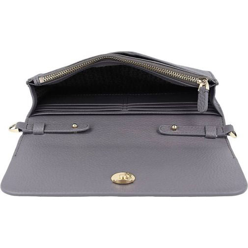 AIGNER Wallet On Strap Clutch Tasche RFID Schutz Leder 19.5 cm