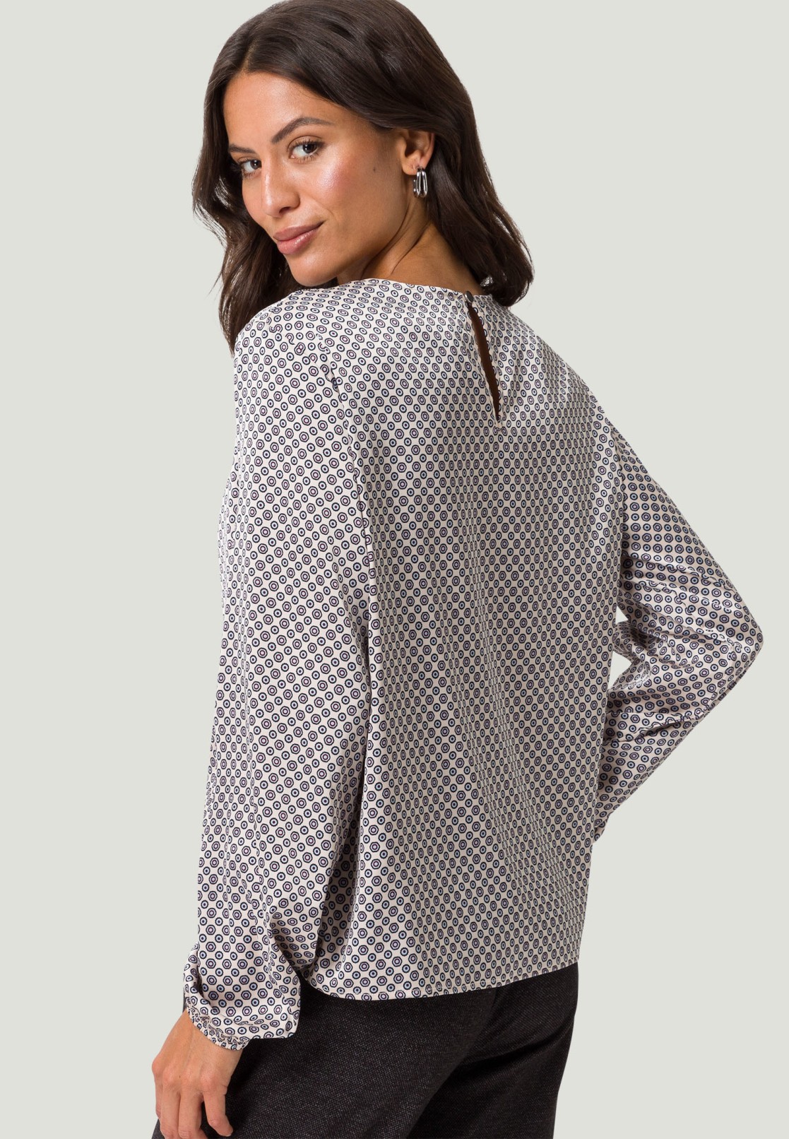 Satinbluse mit Print