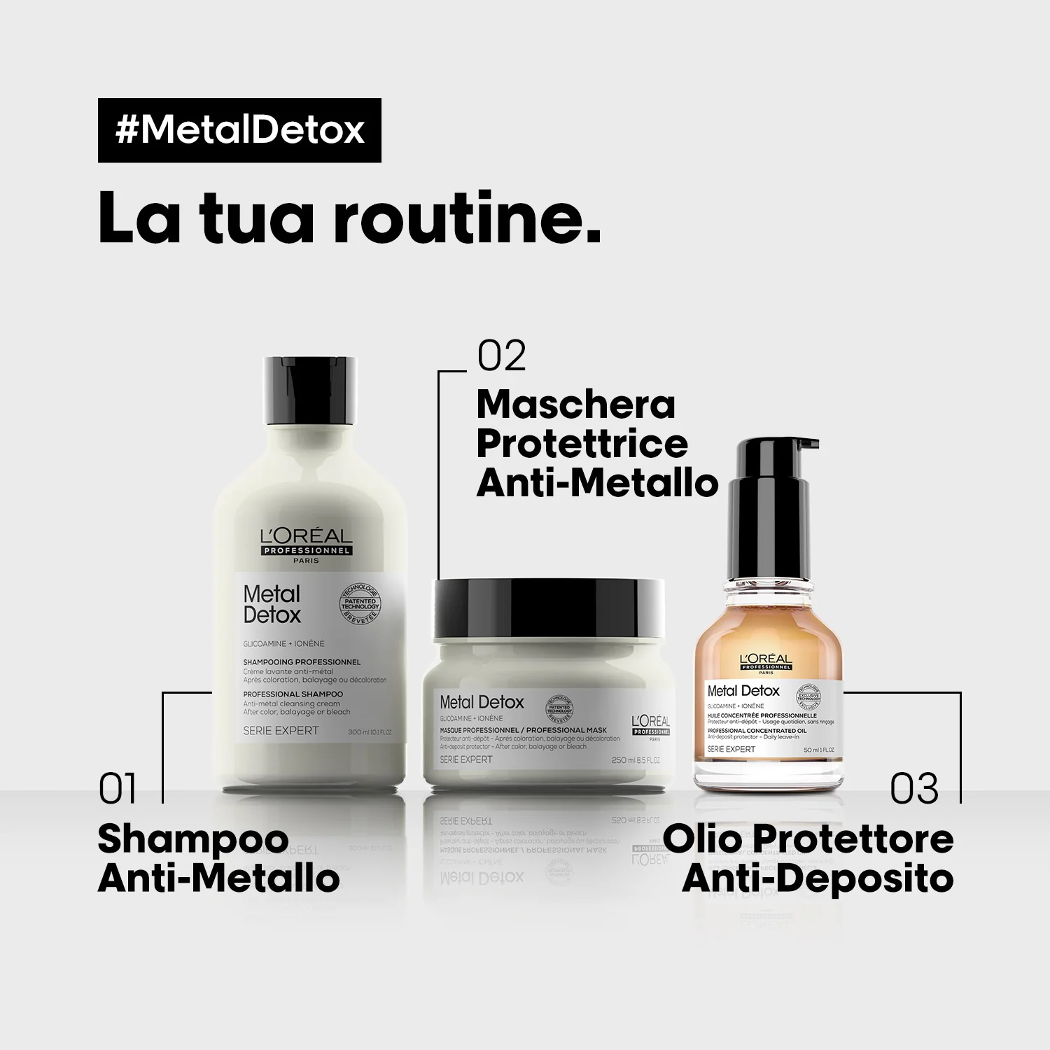 SERIE EXPERT Nuevo Metal Detox Huile Concentrée - Aceite para el cabello peinado y acabado