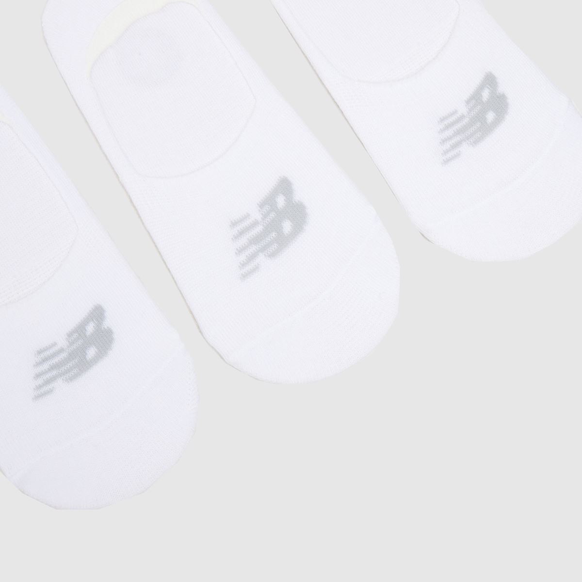 Sada 3 bílých neviditelných ponožek New Balance